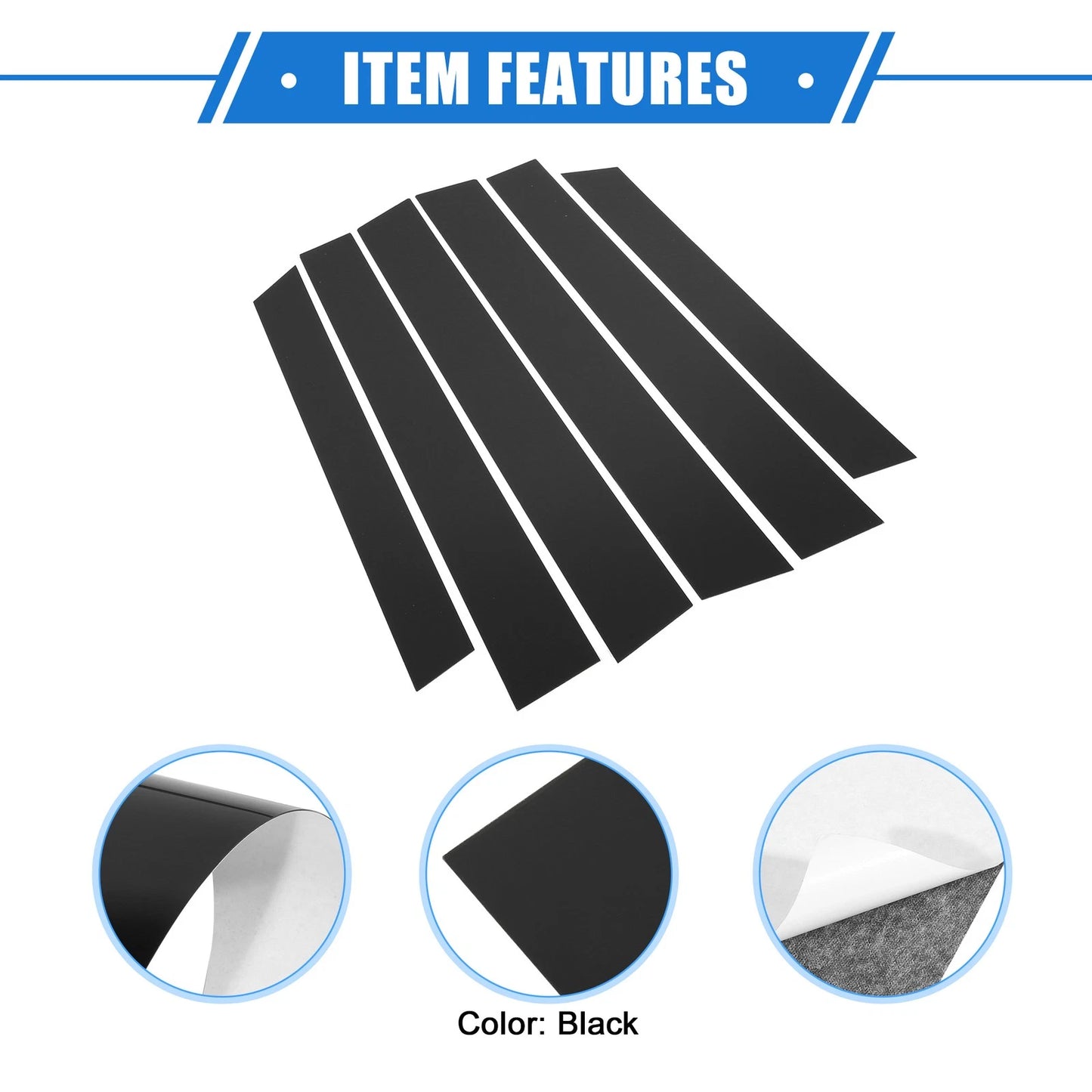 6 x Pillar Post Trim Covers for Honda CR-V (2007-2011) Black