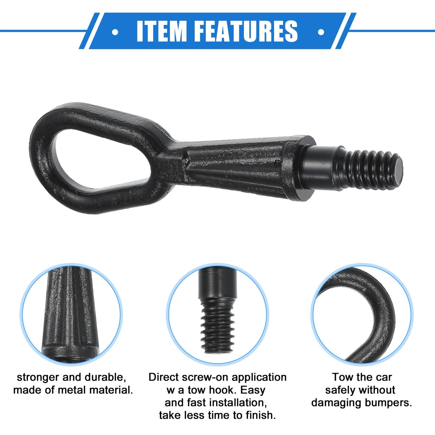 Tow Hook for BMW X3 E83 & X5 E53 Front Rear Bumper Towing (2004-2010)