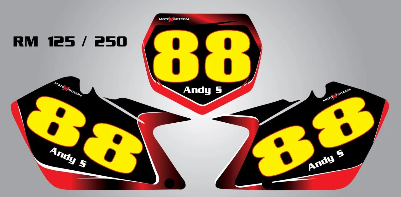 Custom Number Plates for Suzuki RM 125/250