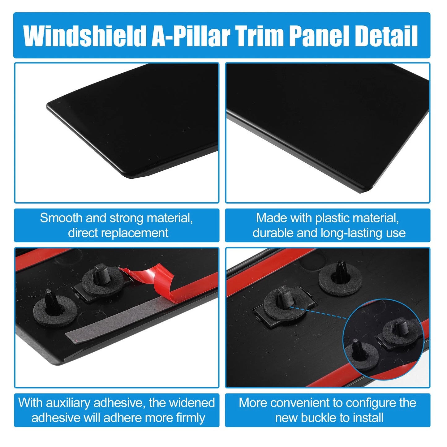 Windshield Pillar Trim for Ford Explorer 2011 (2011) - Left & Right Pair