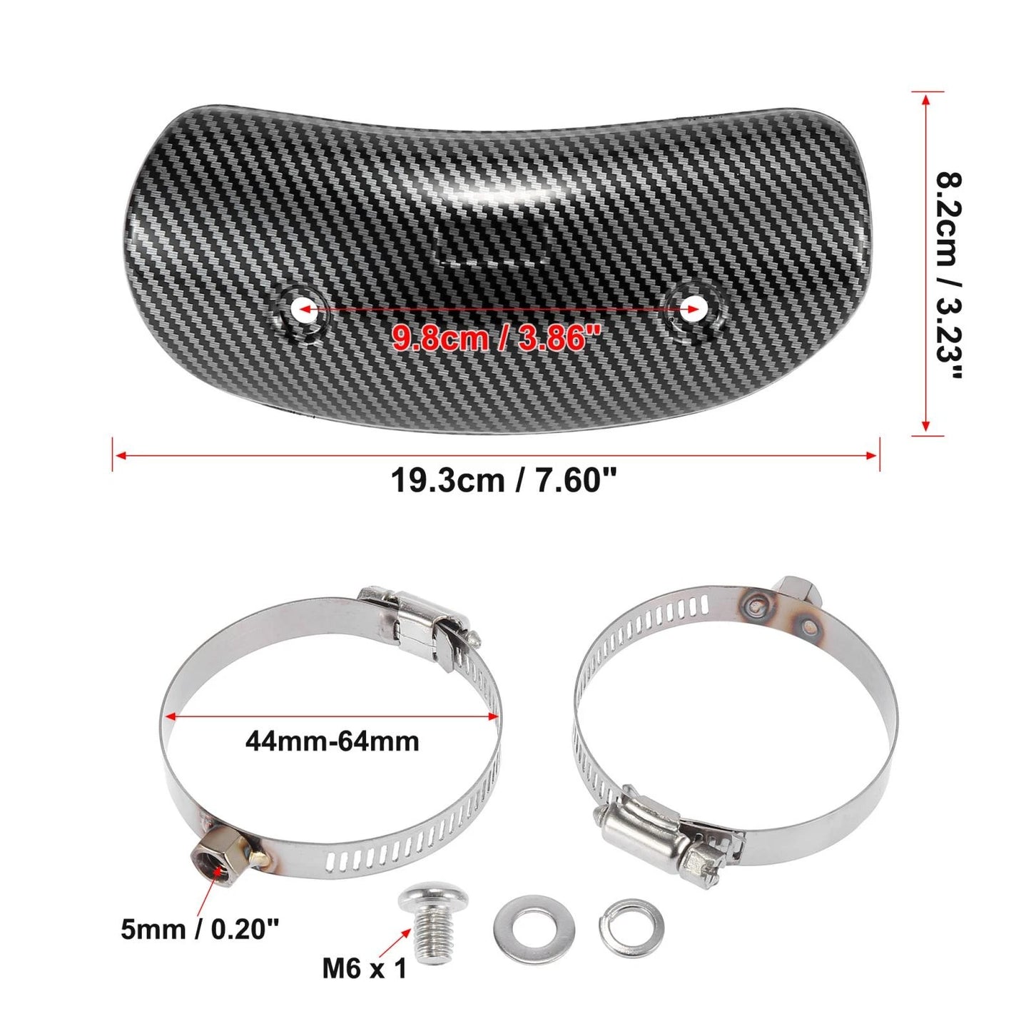 1 x Exhaust Muffler Pipe Heat Shield Insulation Cover Guard for Motorcycle ATV