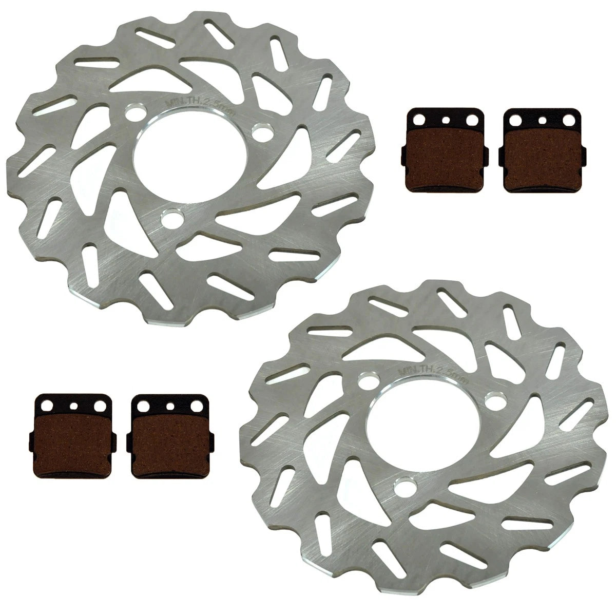 2 x Front Disc Brake Wave Rotors Brake Pads for Honda TRX400EX TRX400X Sportrax