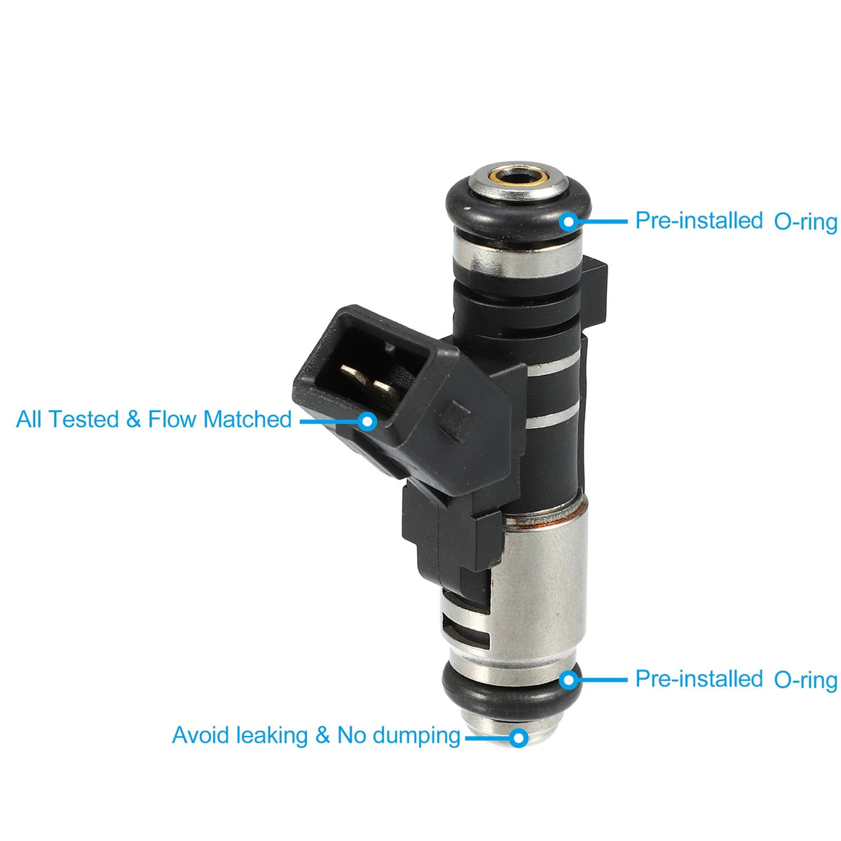 4 Pcs Fuel Injectors for PEUGEOT 206 Hatchback 1.1L (1998-2012)