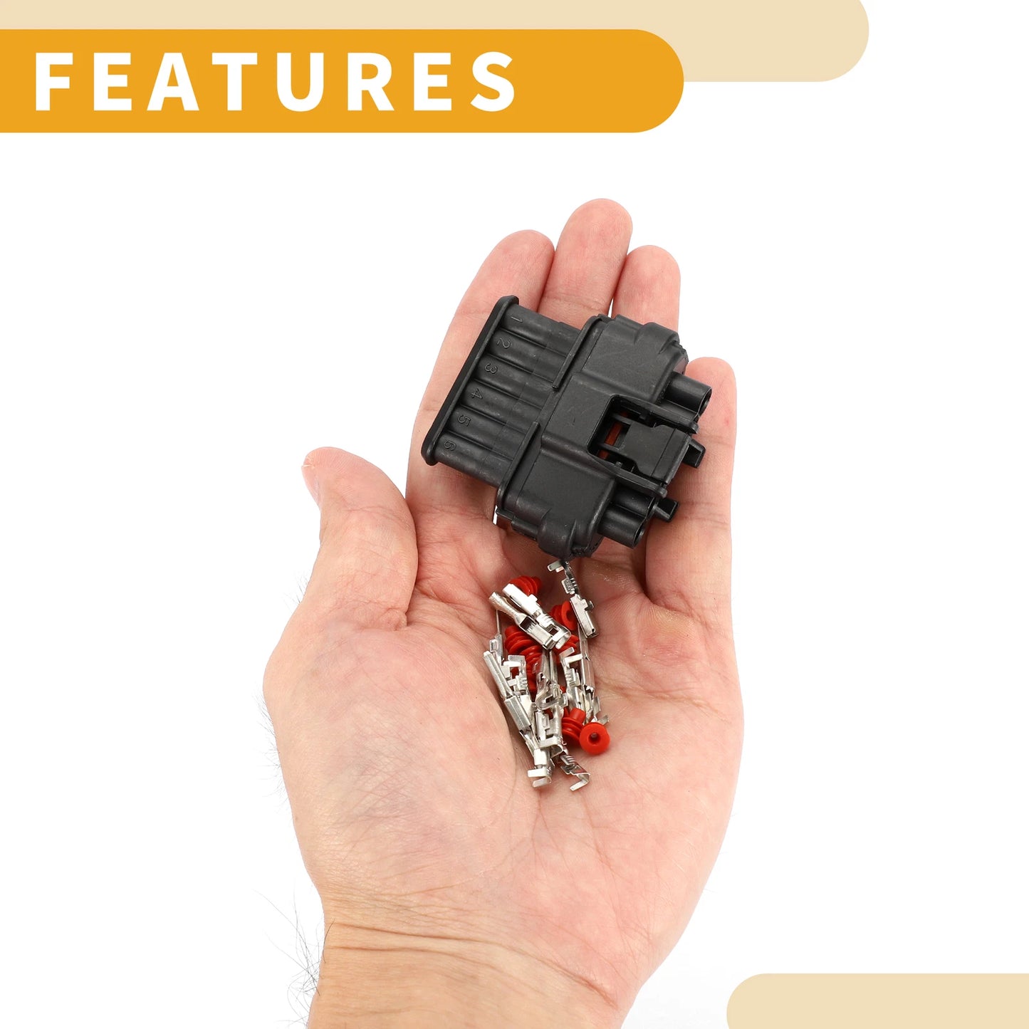 Throttle Accelerator Connector Plug for Toyota & Mitsubishi - 1 Set Black