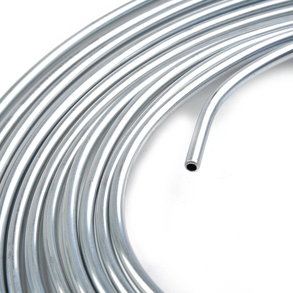 Brake Line Tubing 25 Ft 3/16 OD Copper Nickel with 16 Fittings