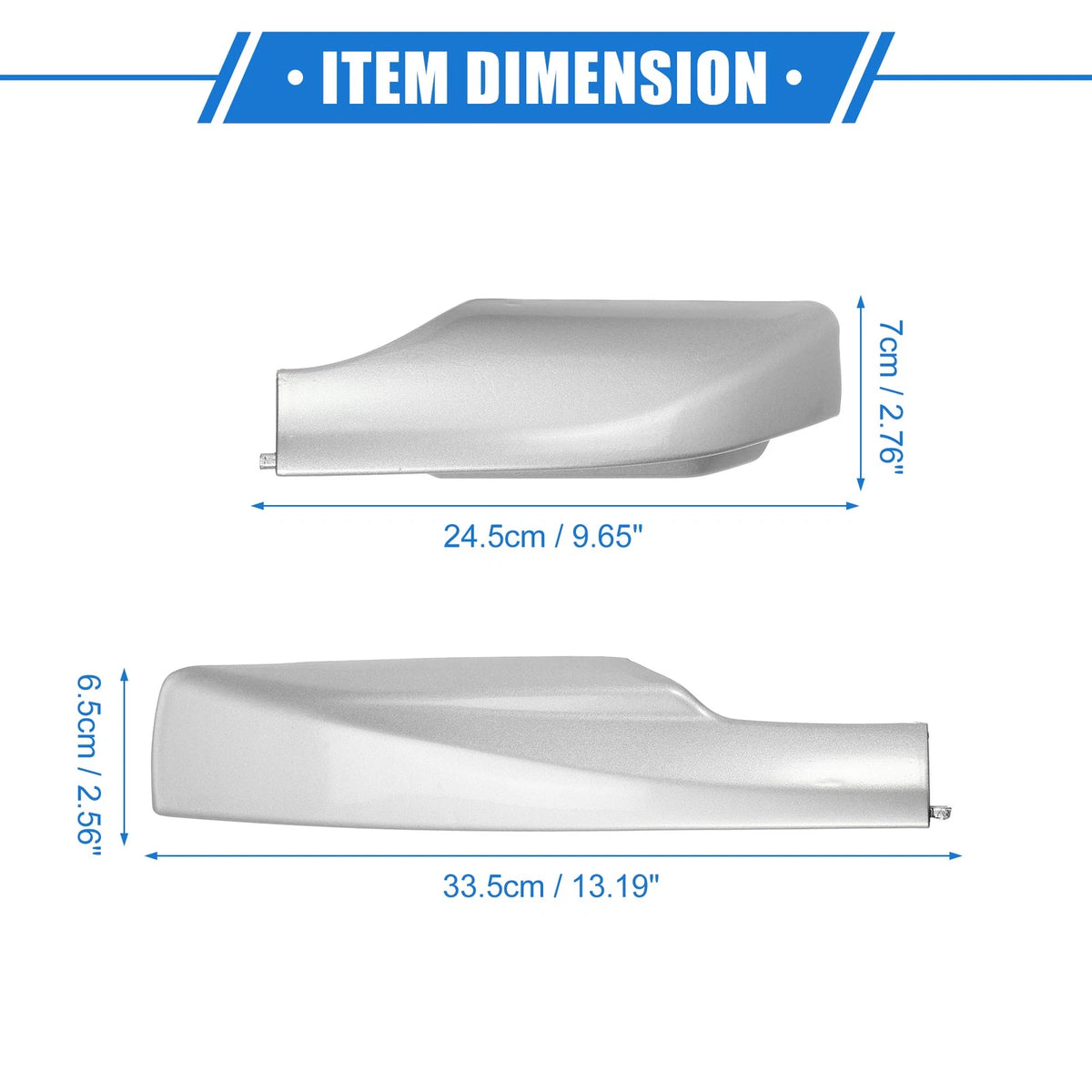 4 x Car Roof Rack Side Rails End Covers for Toyota RAV4 (2006-2012) Silver Tone