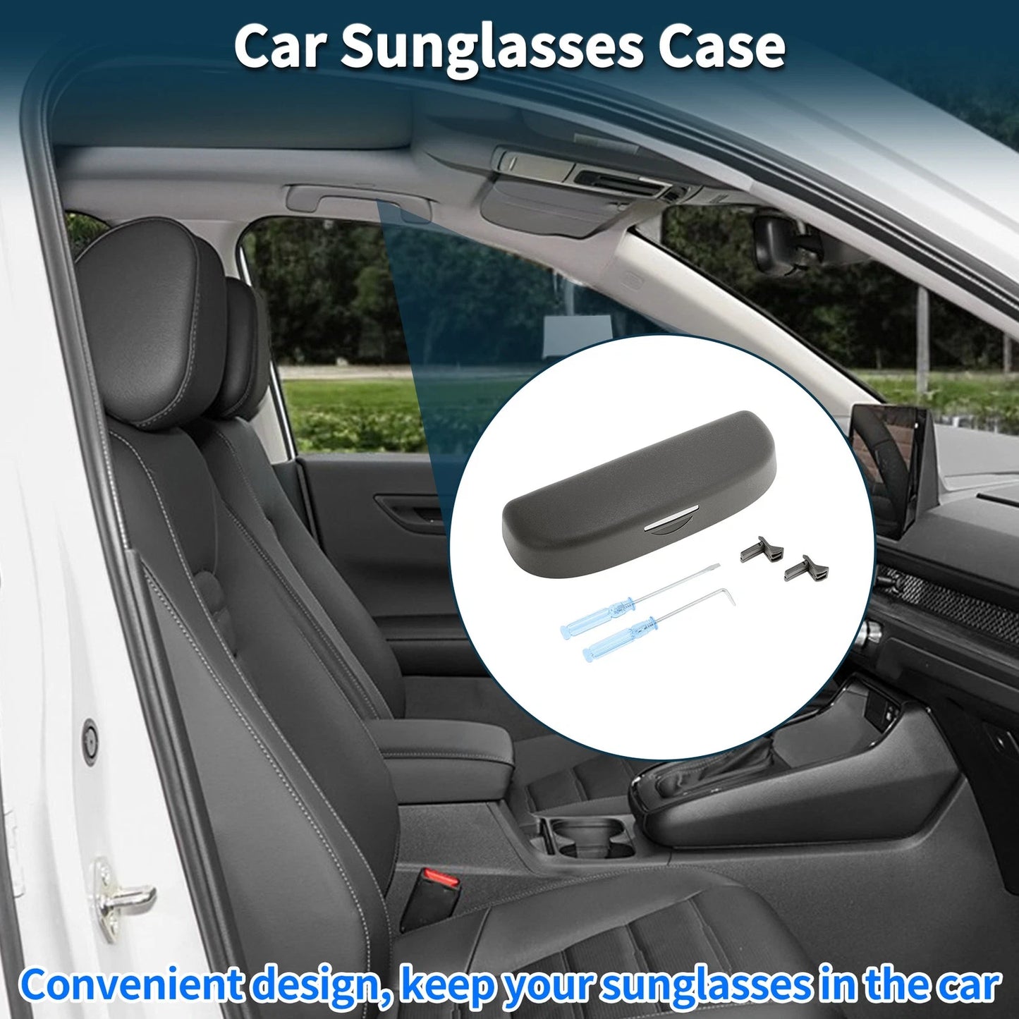 Sunglasses Case for Honda Accord Eyeglasses Holder Dark Grey