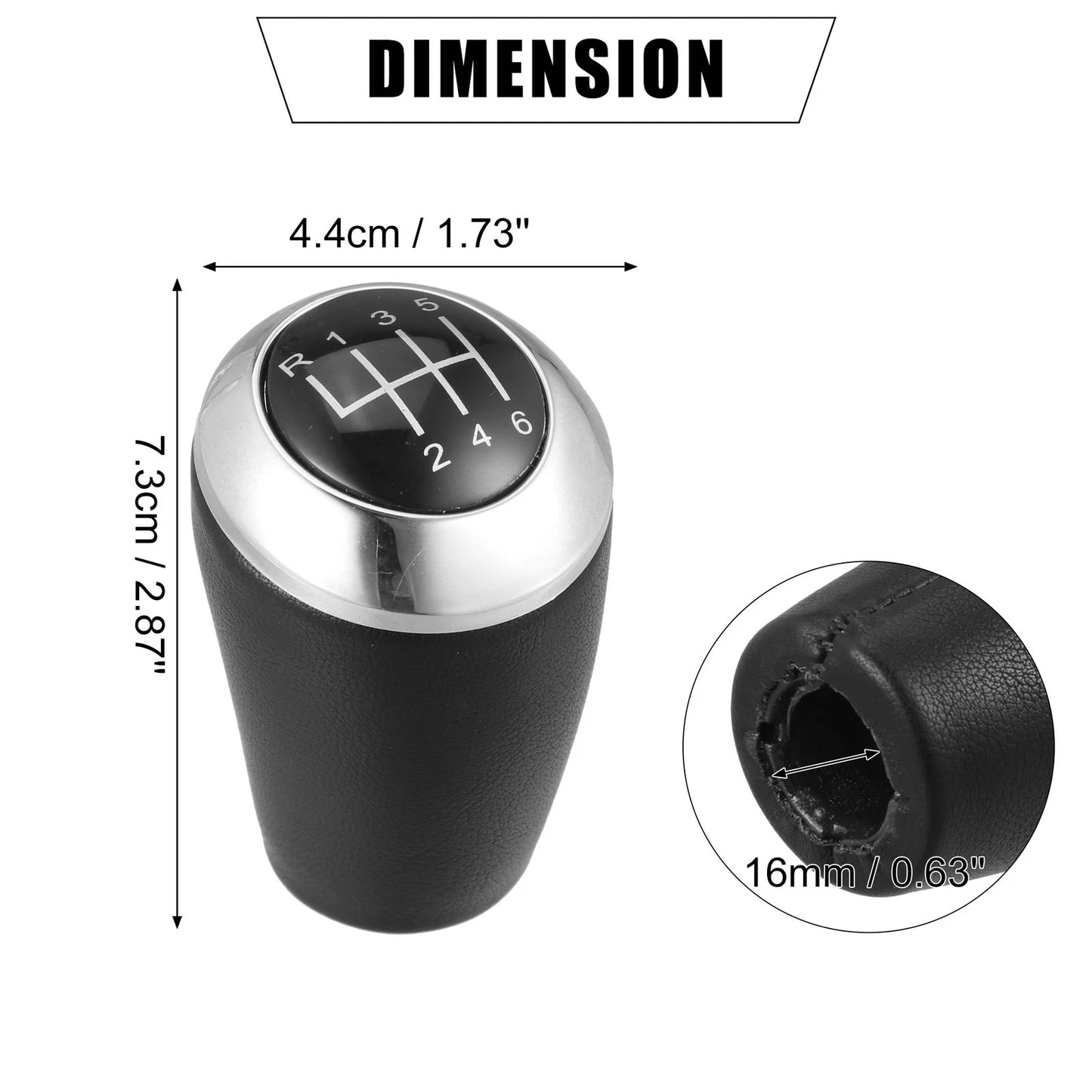 Faux Leather 6 Speed Gear Shift Knob for Mazda 6 (2007-2012)