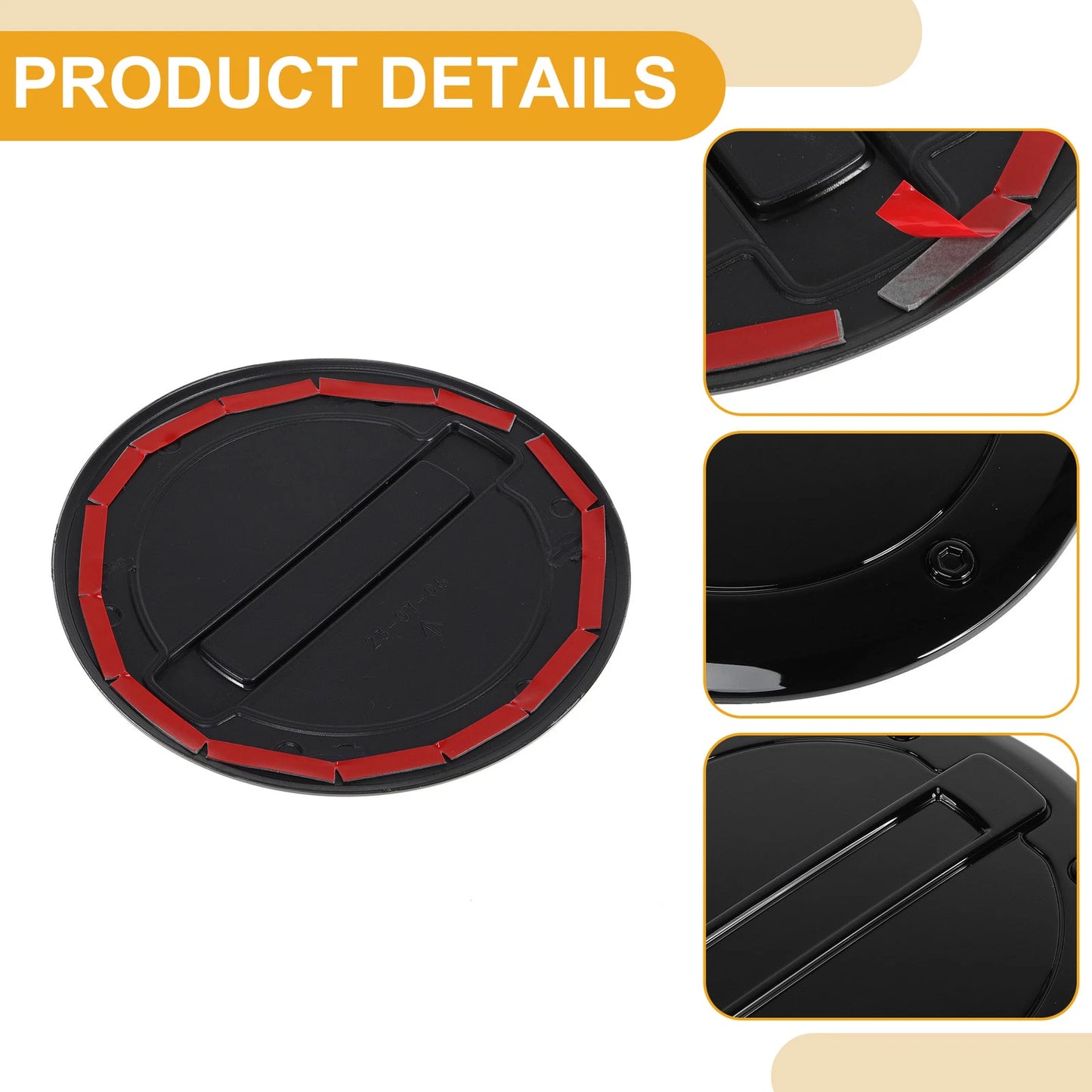 Fuel Tank Door Cap for Dodge Ram Fuel Filler Flap Cover Black (2023-2025)