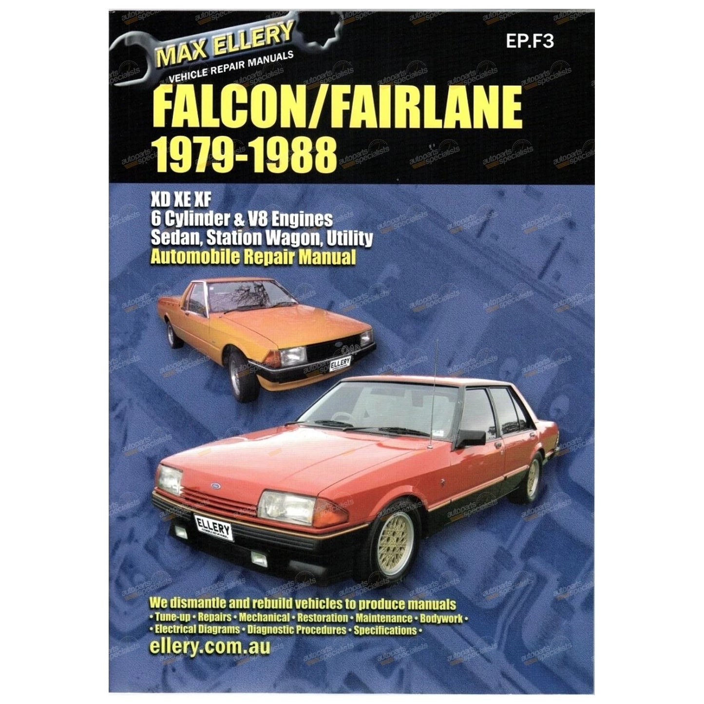 Workshop Manual for Falcon XD XE XF Fairlane ZJ ZK ZL LTD Fairmont
