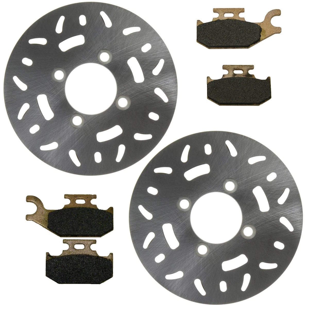 2 x Front Disc Brake Rotors & Semi-Metallic Brake Pads for Can-Am DS650 (2000–2007)
