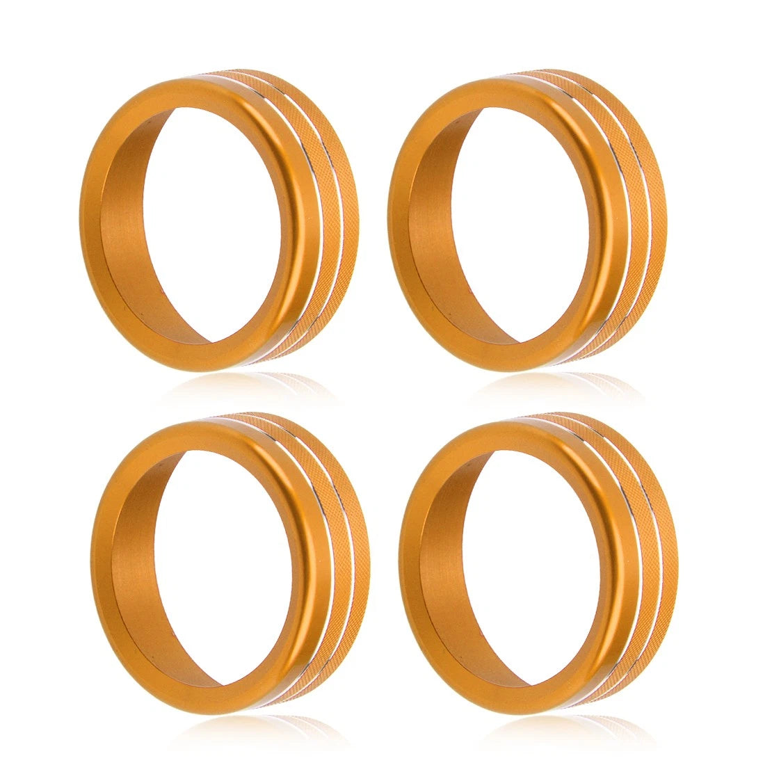 4 x Orange Air Conditioning Heater Button Cover Rings for Toyota Tacoma