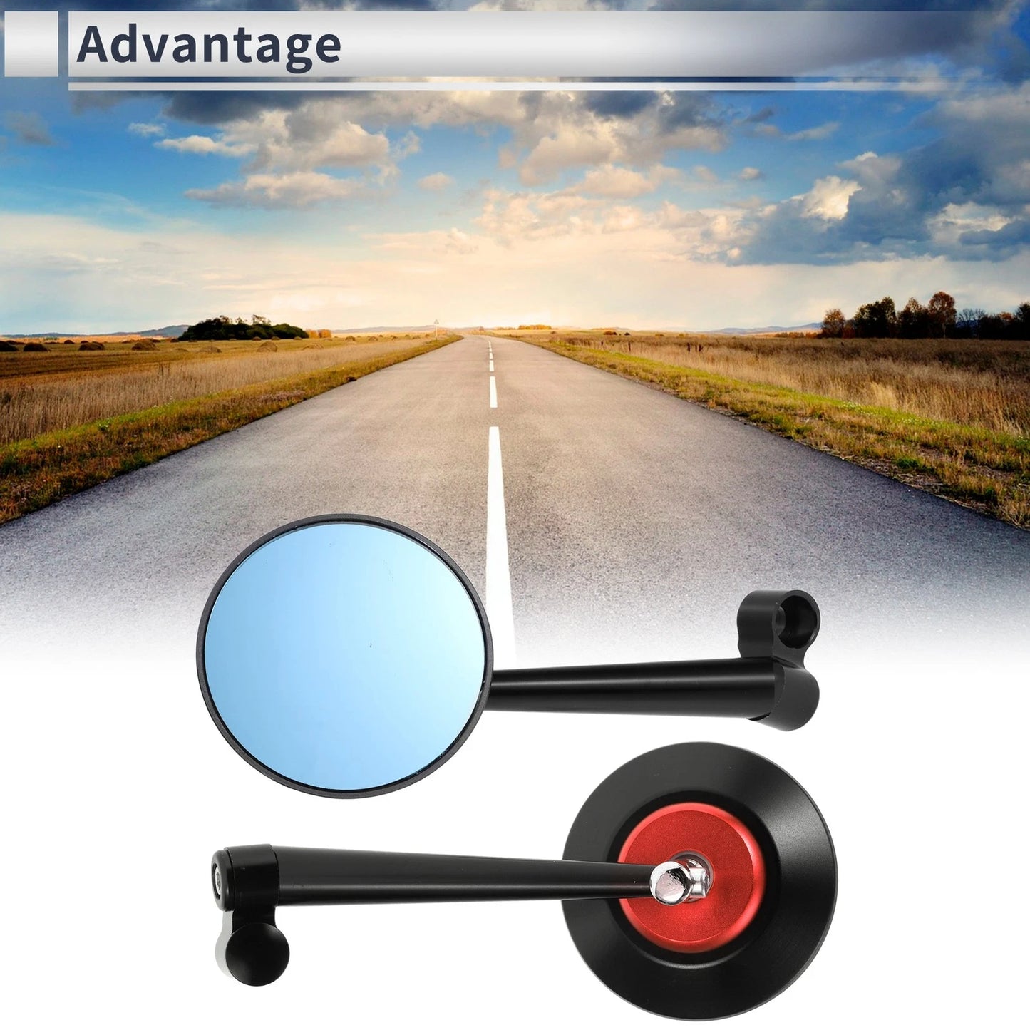 M8 M10 Pair Rear View Mirrors for Motorcycle