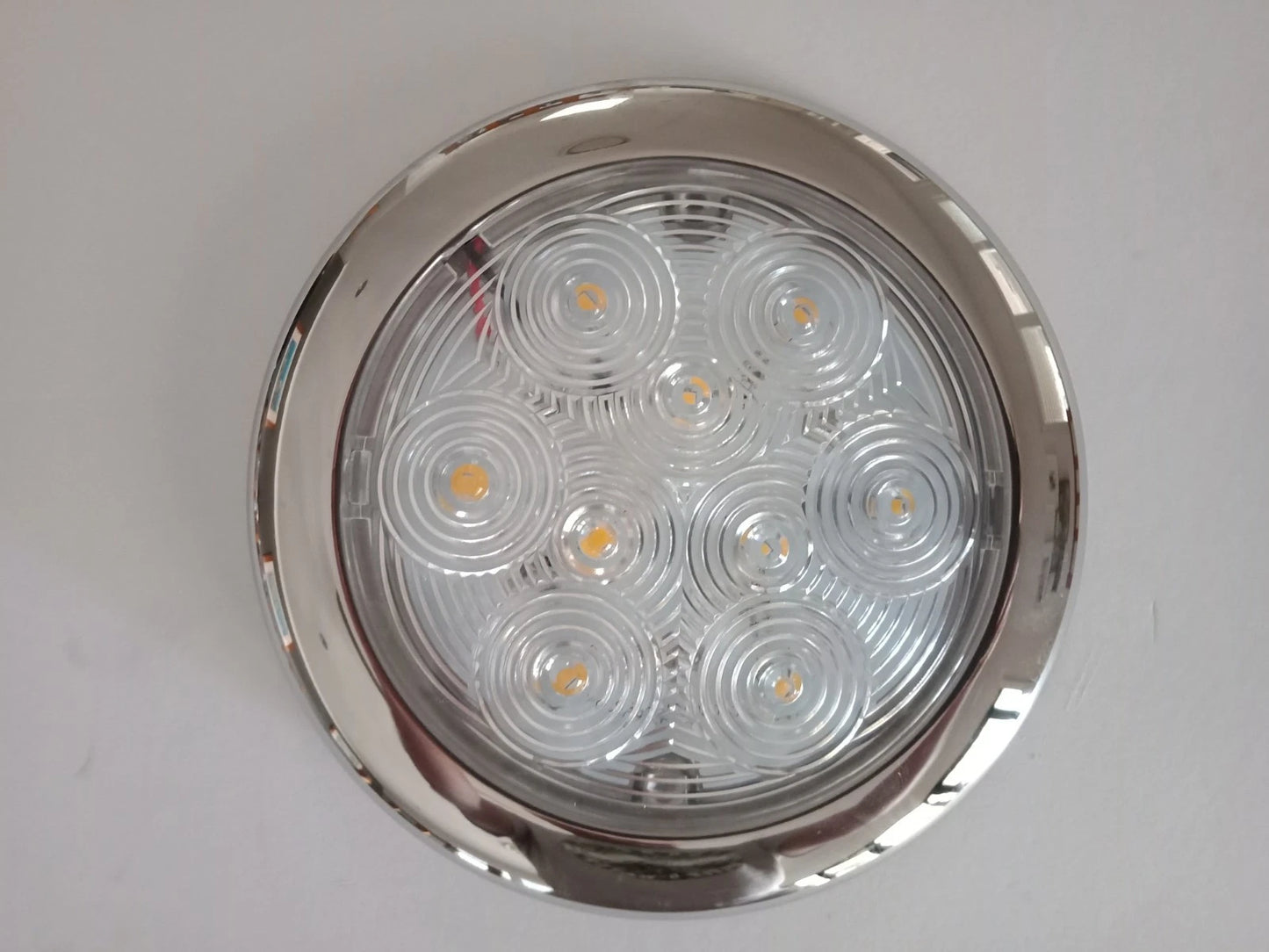9 LED Cabin Light 12V Super Bright 162 Lumen Slim Line Stainless Surround