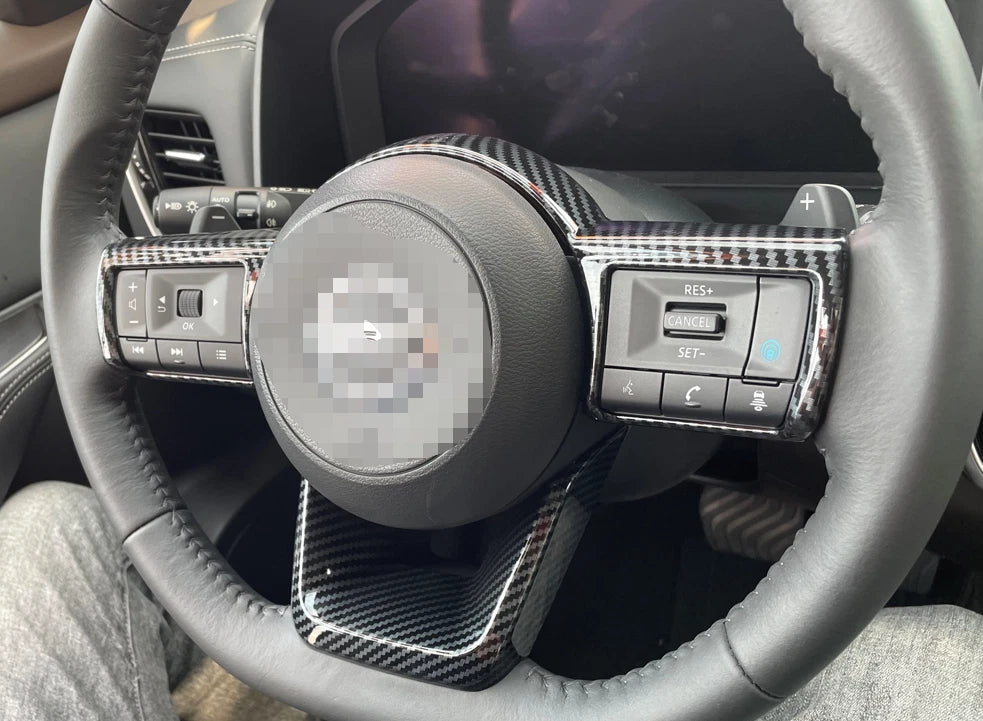 Steering Wheel Cover Trim for Nissan Rogue Carbon Fiber (2021-2023)