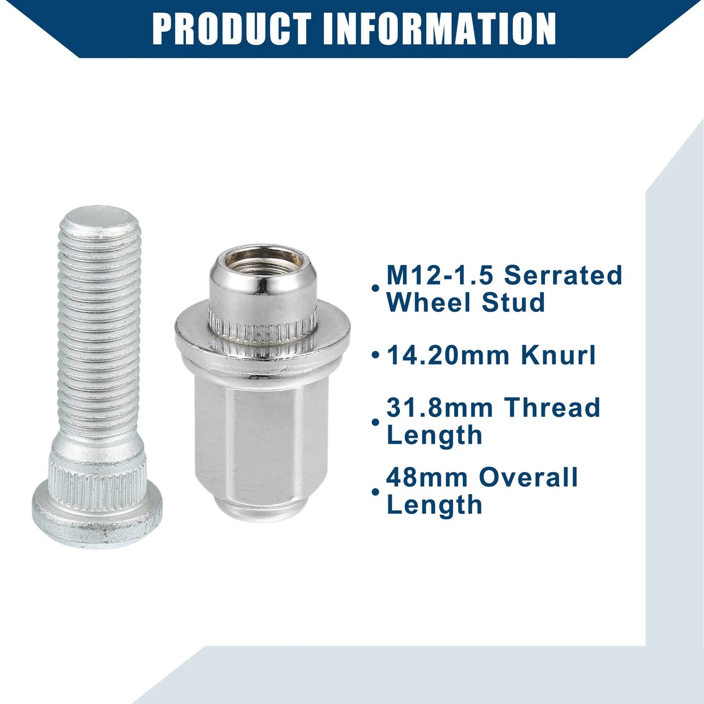 M12-1.5 Wheel Lug Stud Bolts 2 x for Toyota Lexus Scion