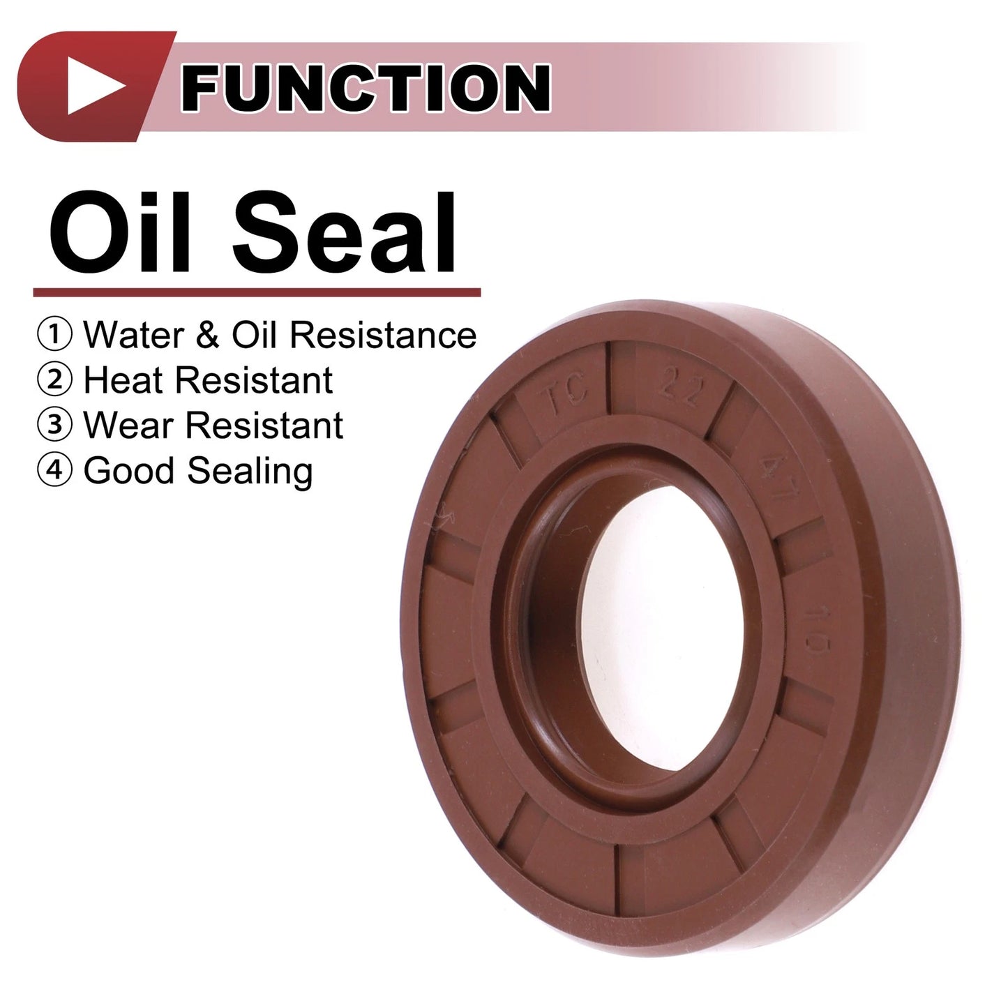Oil Seal / 22x47x10mm / Seal Ring Rotary Shaft Seal FKM Rubber for Make Model