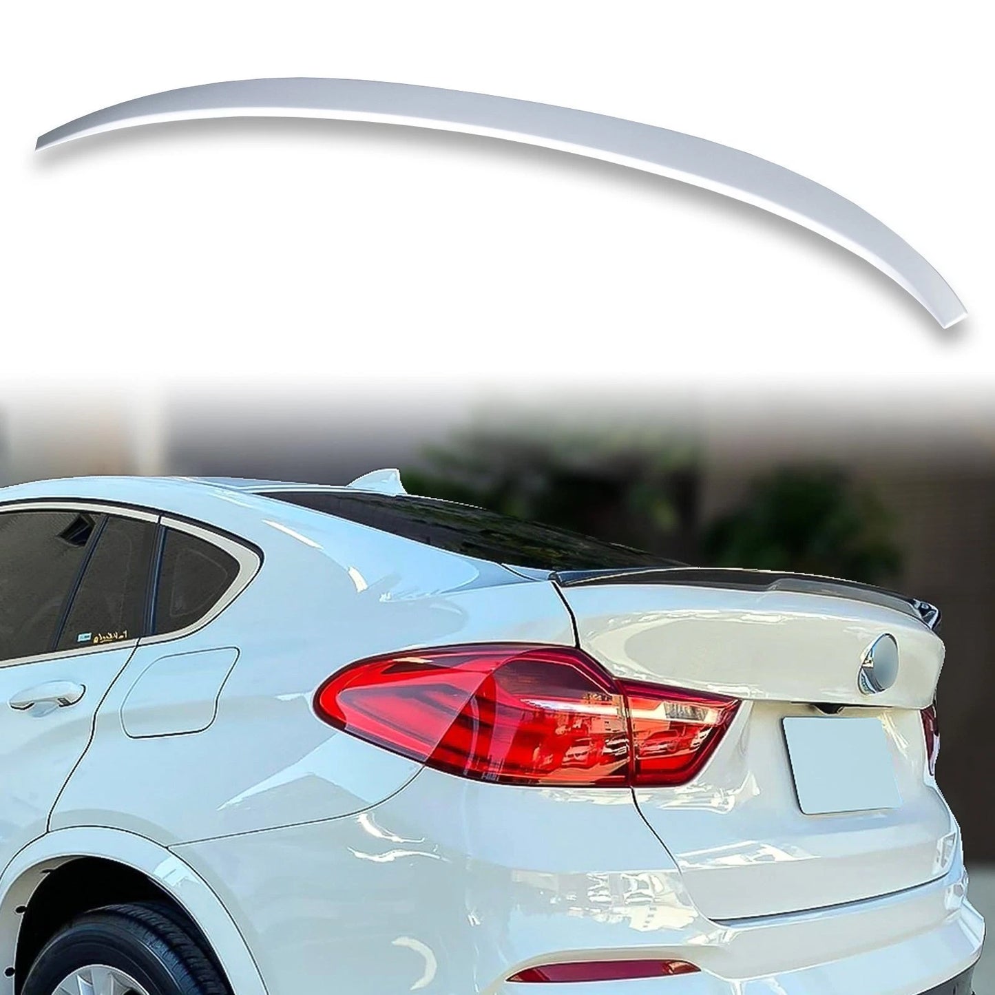 Rear Boot Spoiler for BMW X4 F26 Glacier Silver (2014-2018)