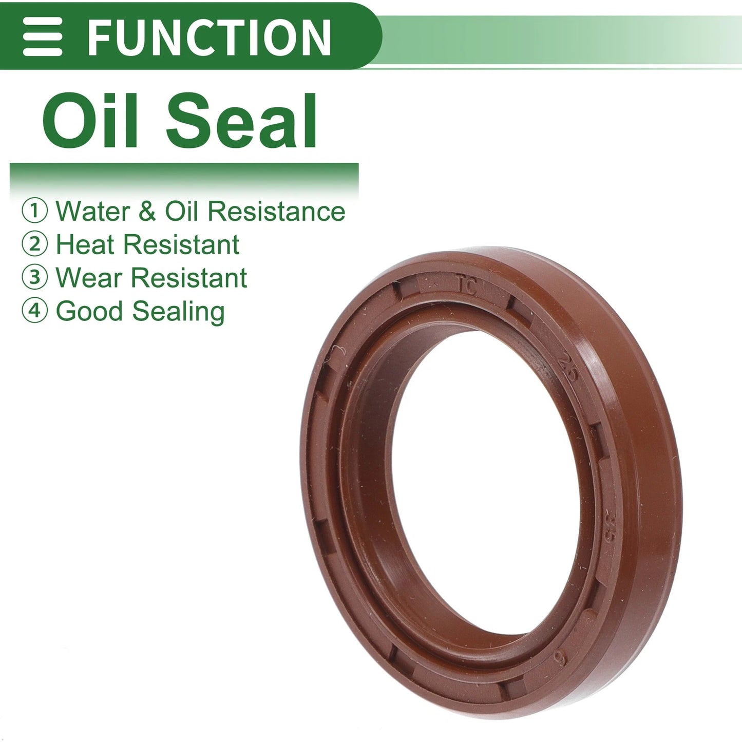 Oil Seal 25x35x6mm Brown 5 Pcs for Make Model