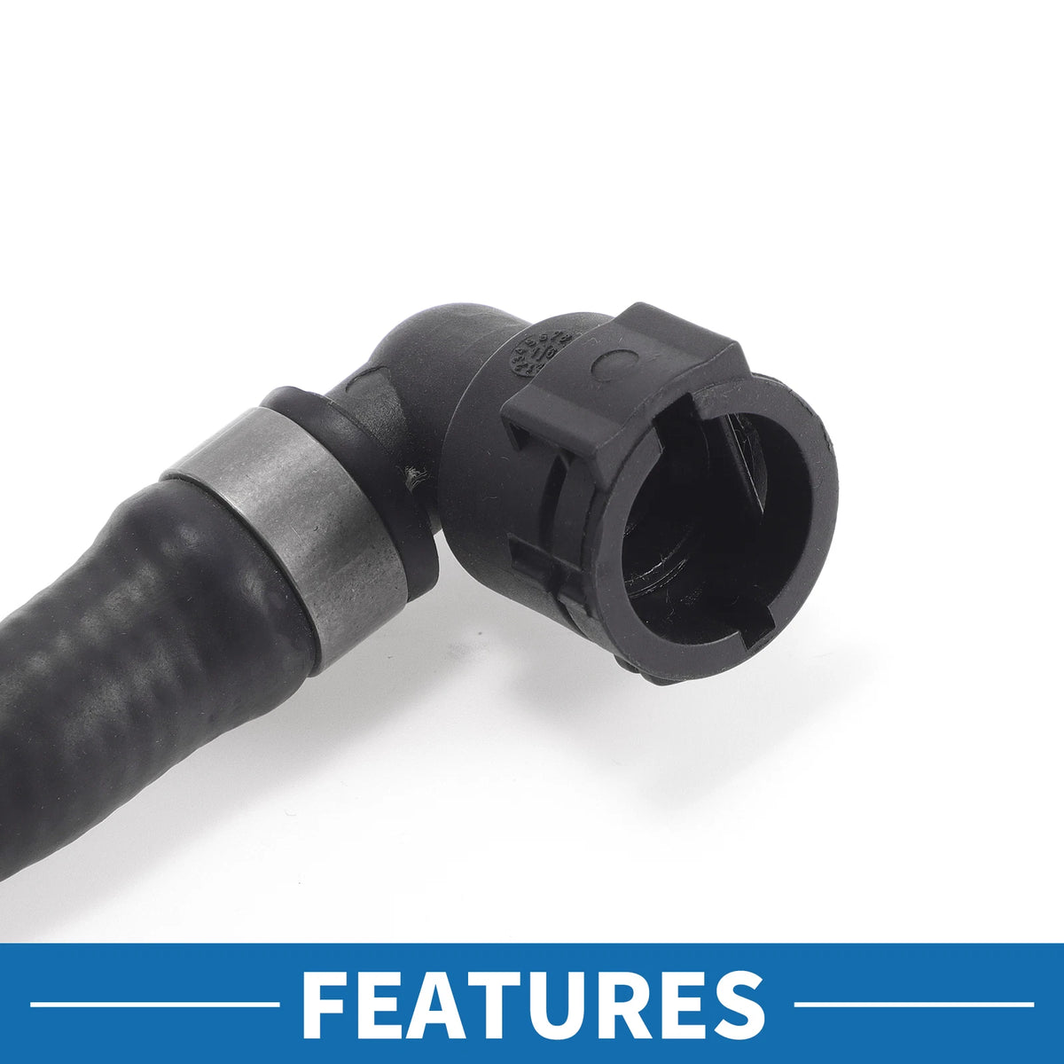 Engine Radiator Hose for BMW 750i 4.8L (2006-2008) Rubber Black 1 x Piece