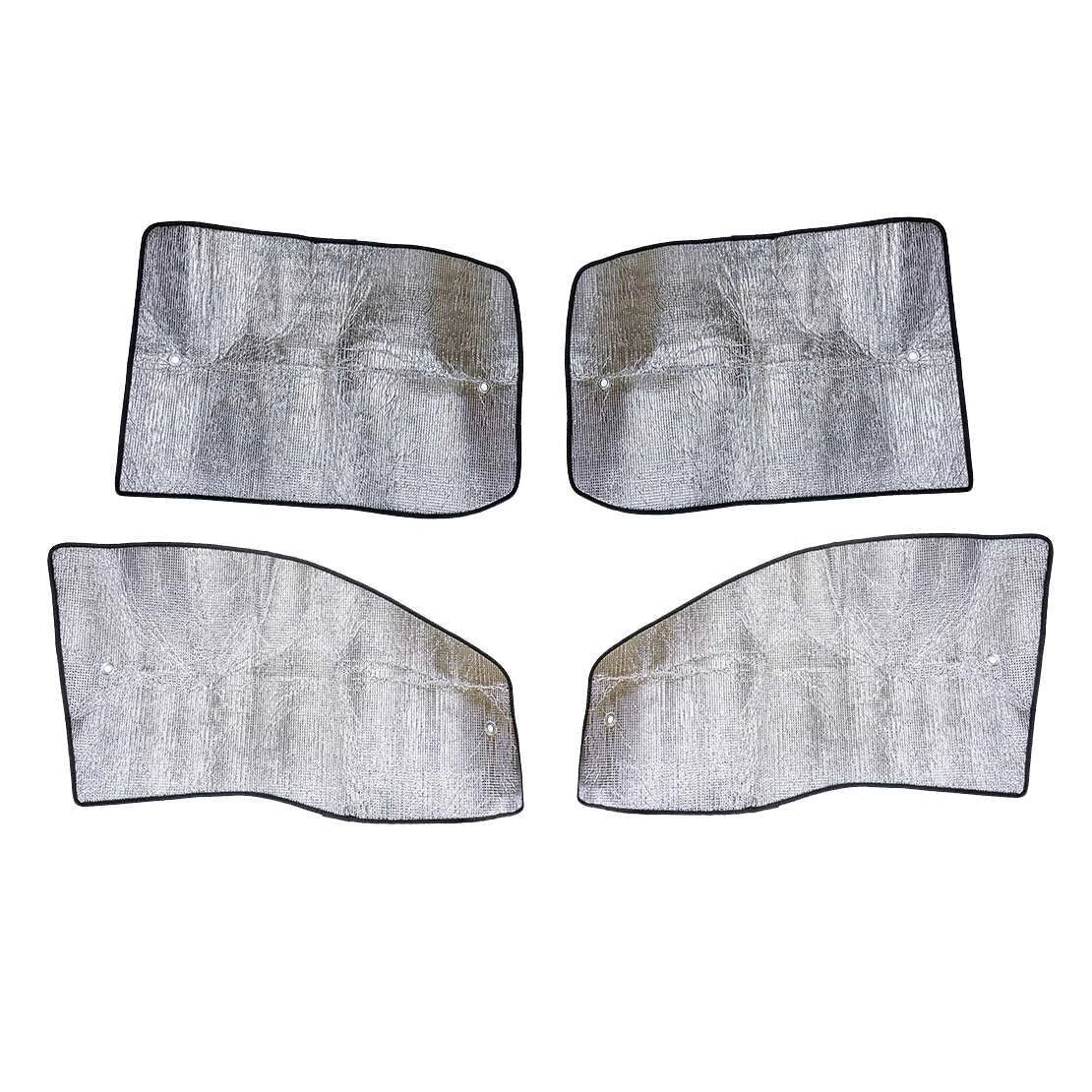 4 x Silver Window Sunshade for Ford F350 Super Duty Crew Cab (1999-2007)