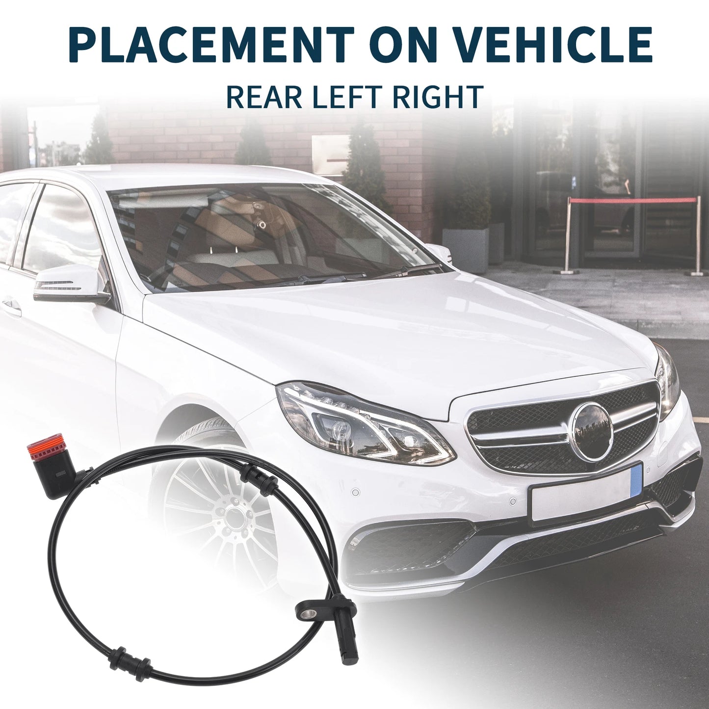 2 x Rear Side ABS Wheel Speed Sensors for Mercedes-Benz CLS550 (2012-2018)