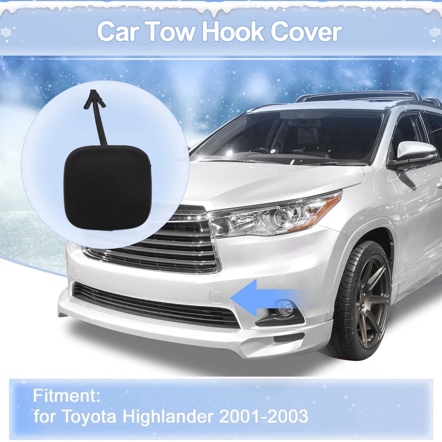 Left Front Tow Hook Cover Cap for Toyota Highlander (2004–2007)