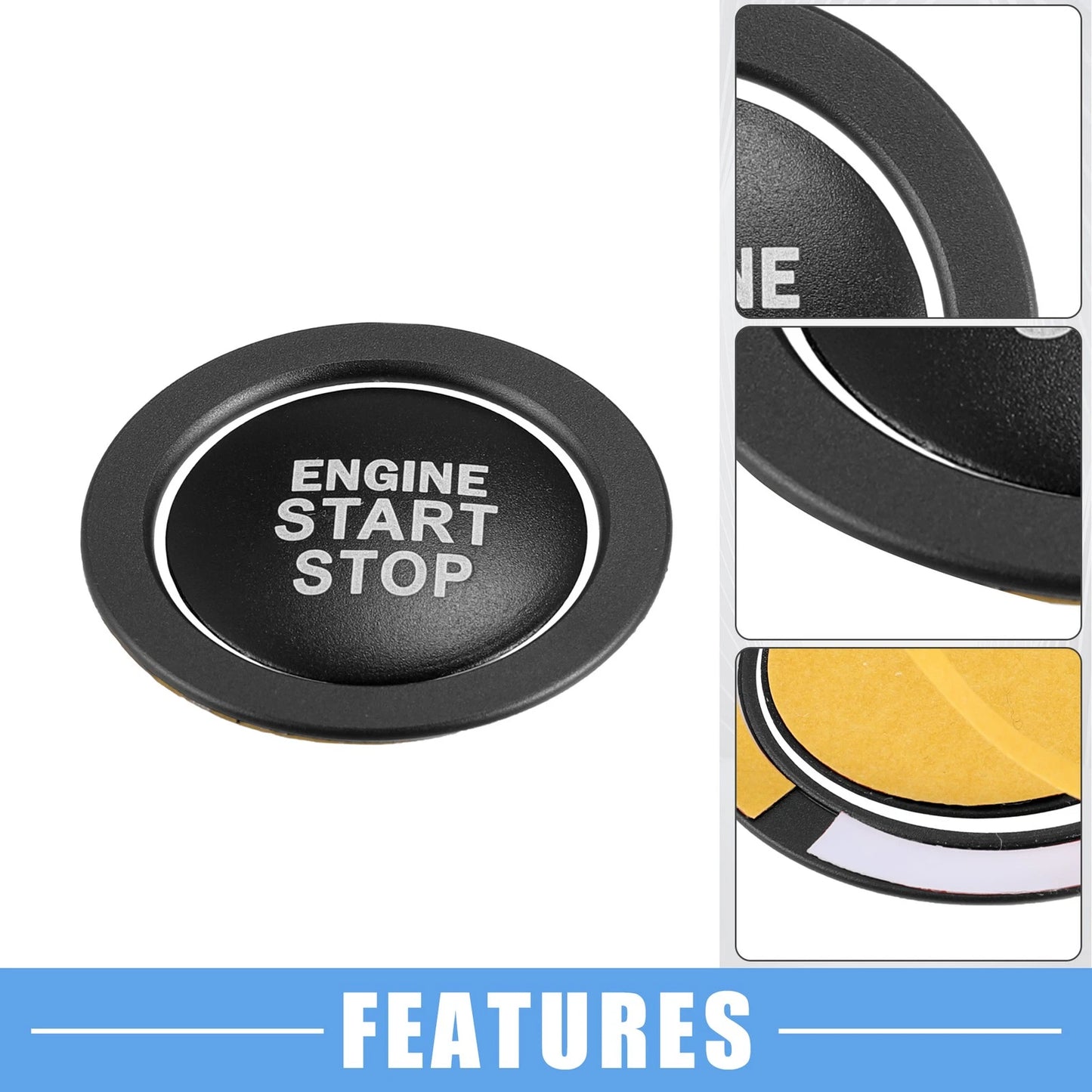 Start Stop Ignition Button Cover Decal for Toyota Camry Prius RAV4 Corolla