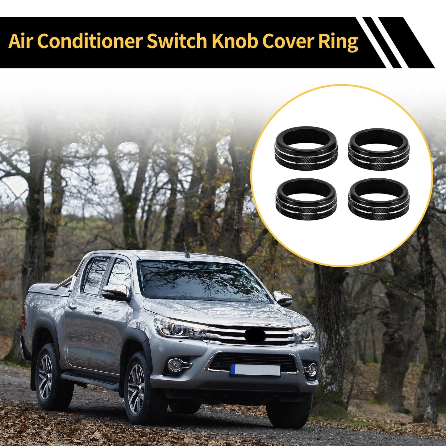 Air Conditioner Heater 4WD Switch Knob Cover Ring for Toyota Tacoma (2020–2023)