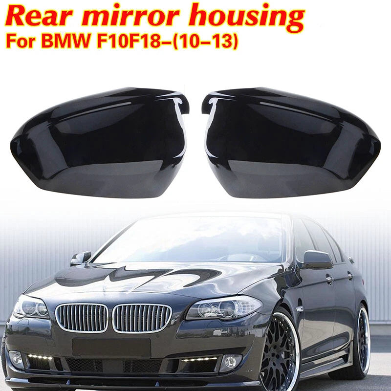 Gloss Black Side Mirror Covers for BMW F10 535i 528i 525i 550i (2011-2013)