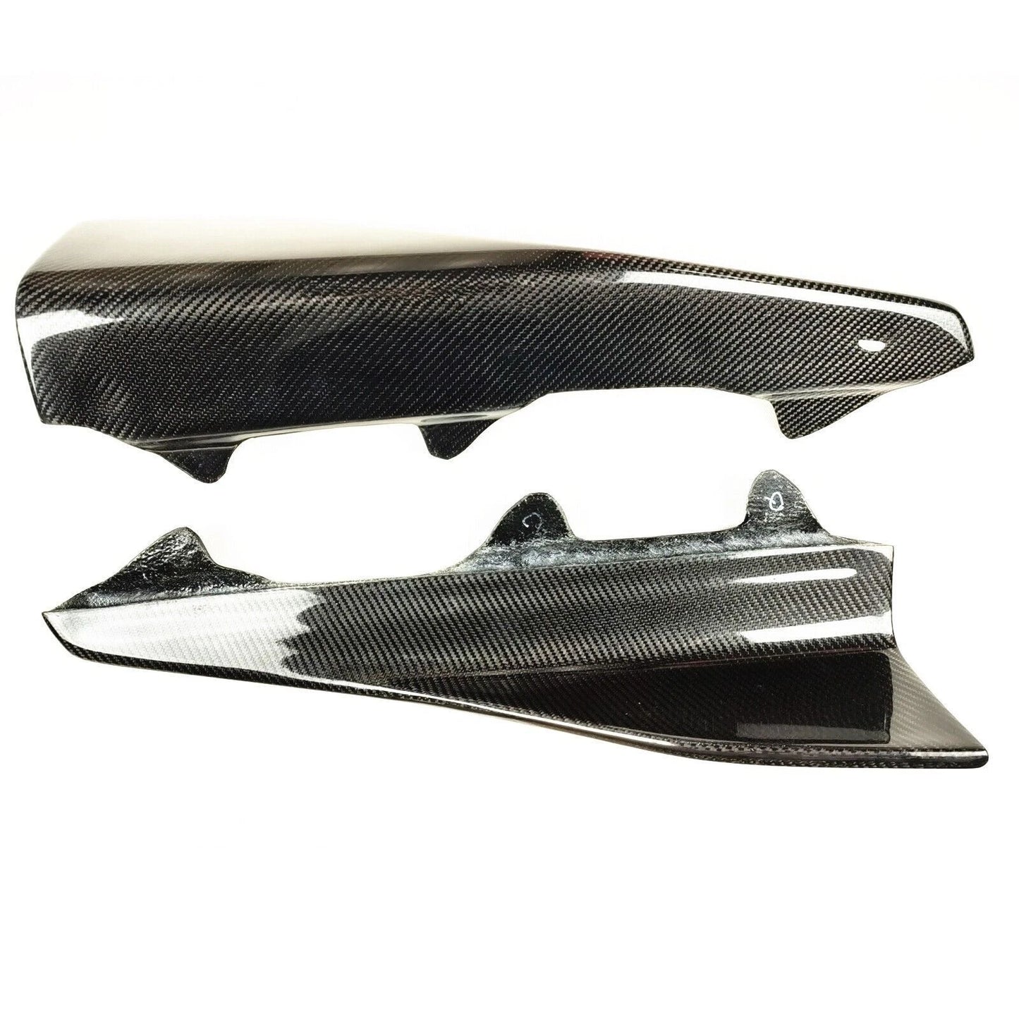 2 x Carbon Fiber Side Skirt Splitter Lip Spoilers for 2016-2021 BMW F87 M2