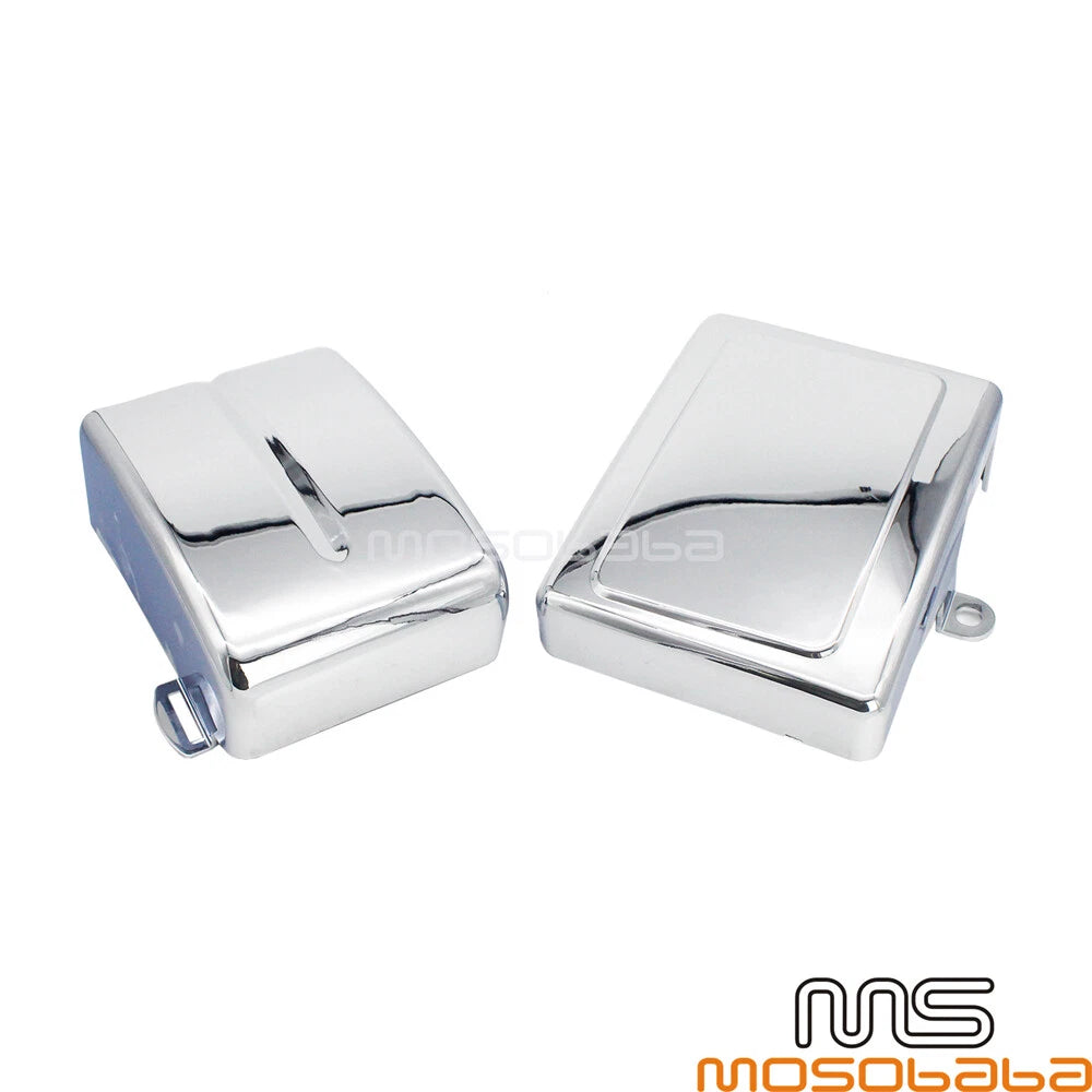 Chrome Side Battery Fairing Covers for 2006-2017 Harley Dyna Fat Bob FXDF