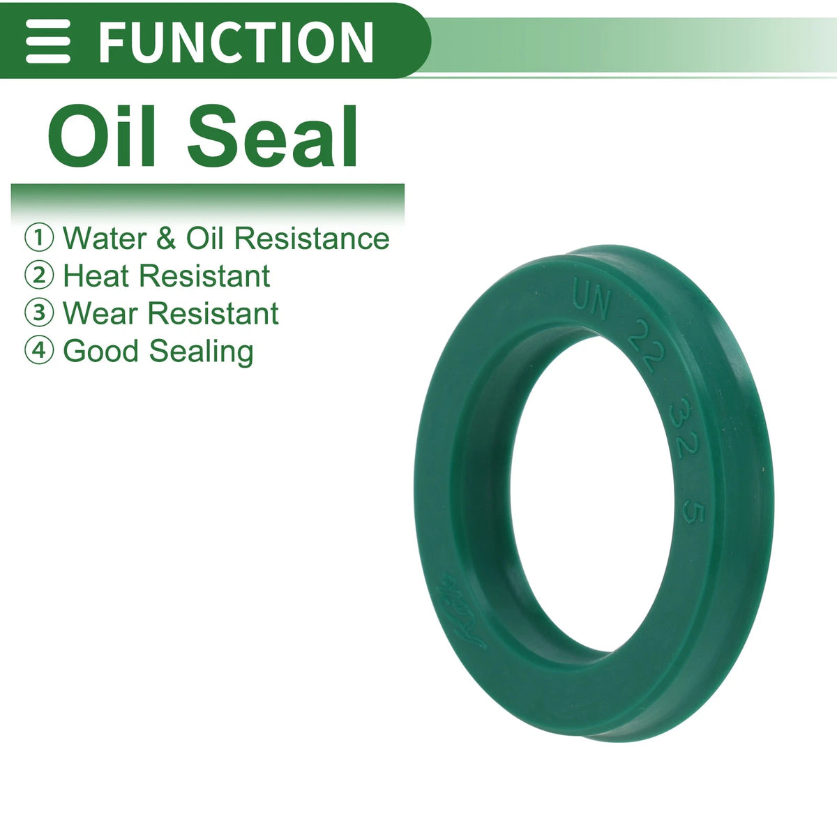 Oil Seal 22x32x5mm Seal Ring TPU Green 5 Pcs for Make Model