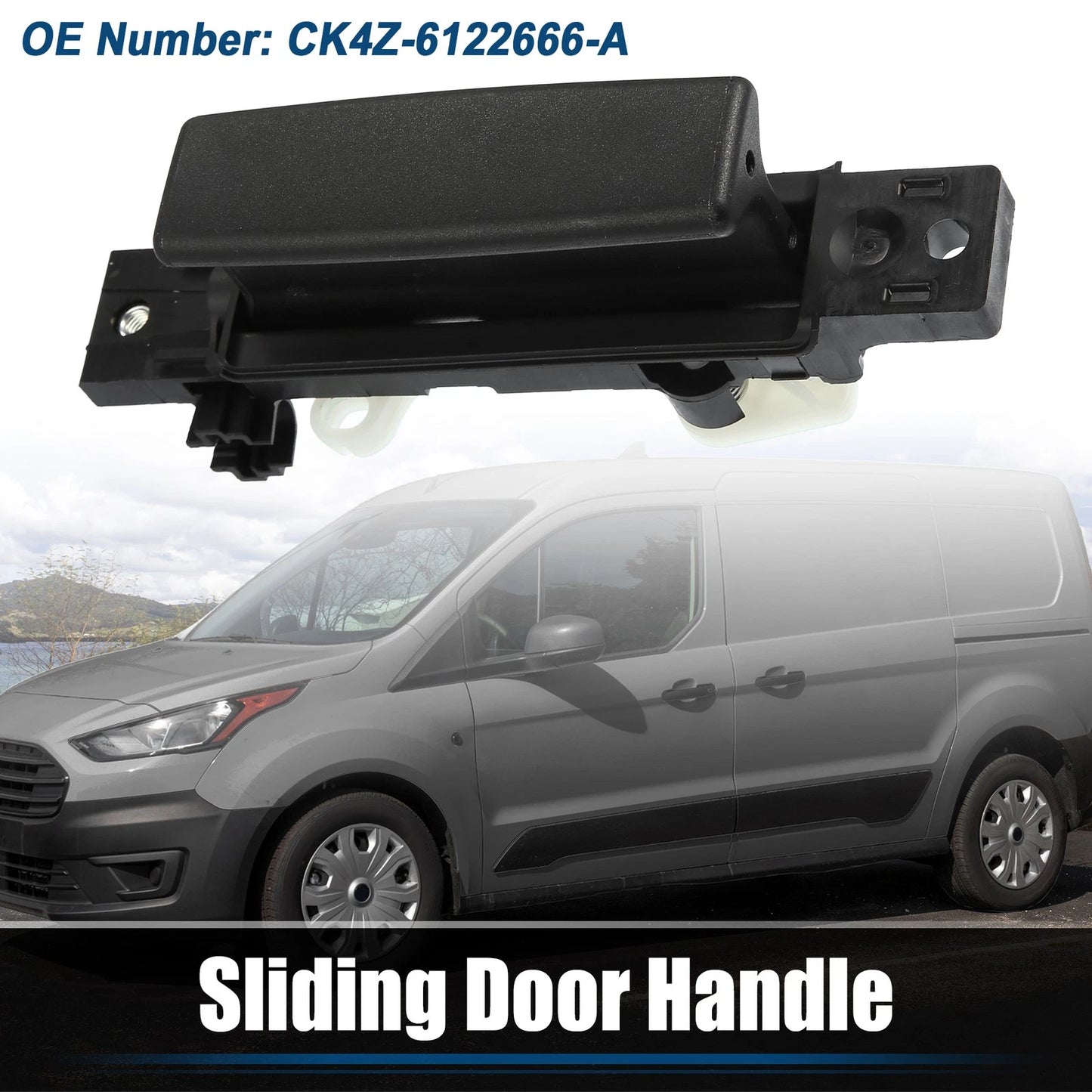 Interior Door Handle for Ford Transit T-150 (2015-2023) - Plastic Black