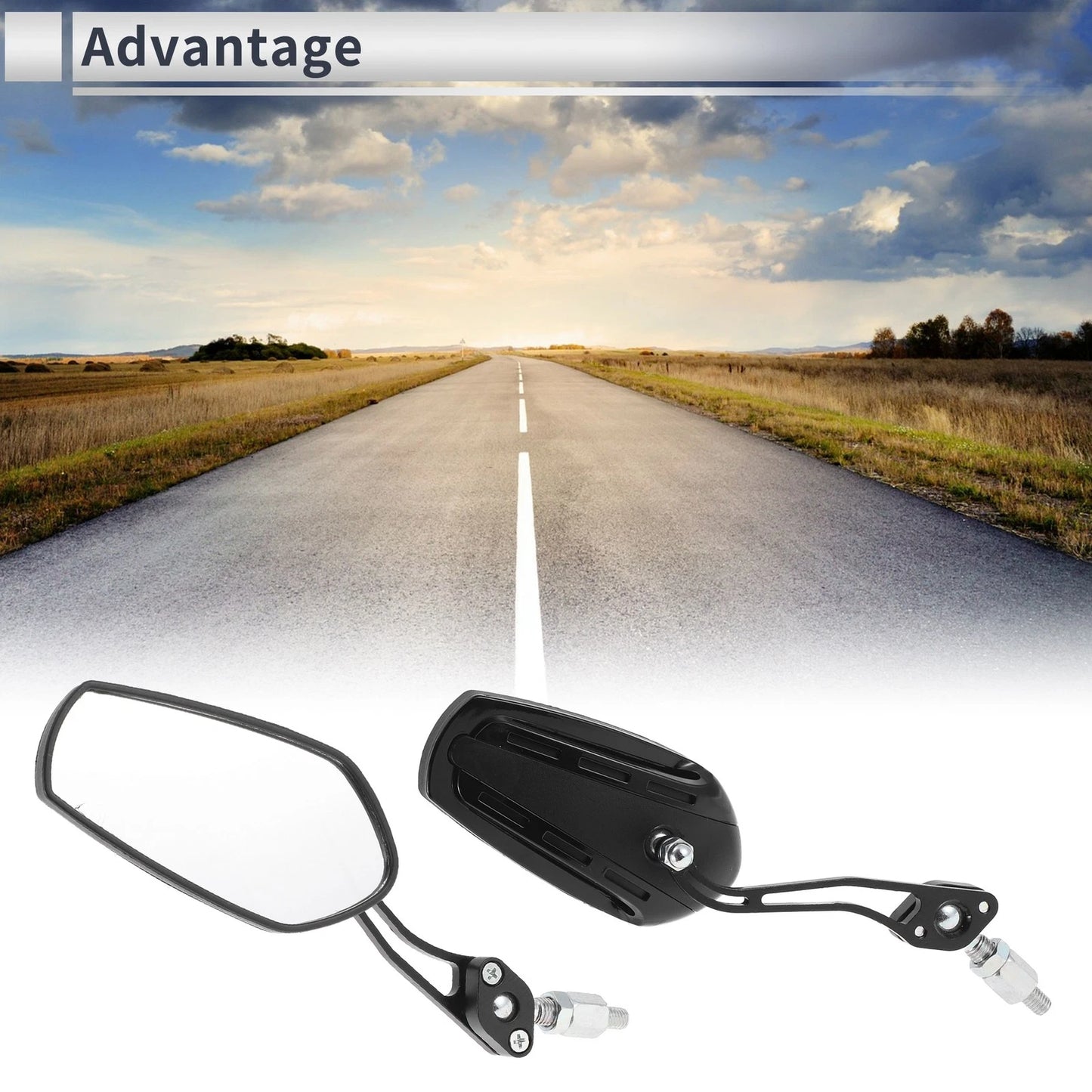 M8/M10 1 Set Rear View Mirrors for Motorcycle