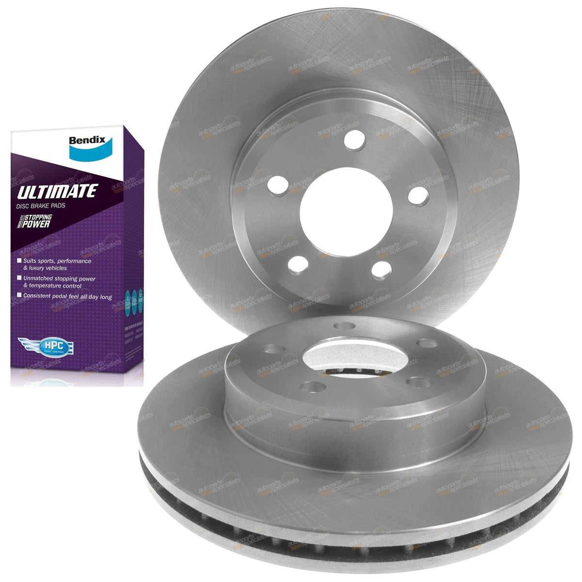 Front Brake Rotors & Ult Pads for Falcon Fairmont Fairlane (2002-2014)