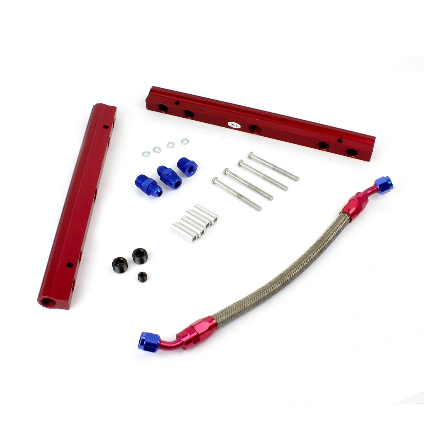 SBC 350 Billet Aluminum Fuel Injector Rail Kit for Chevy