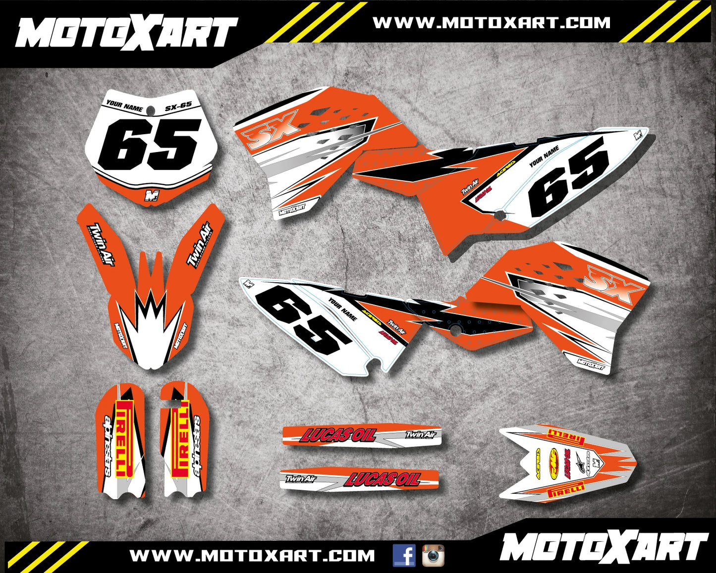 Custom Graphics Sticker Kit for KTM 65 (2009-2015)