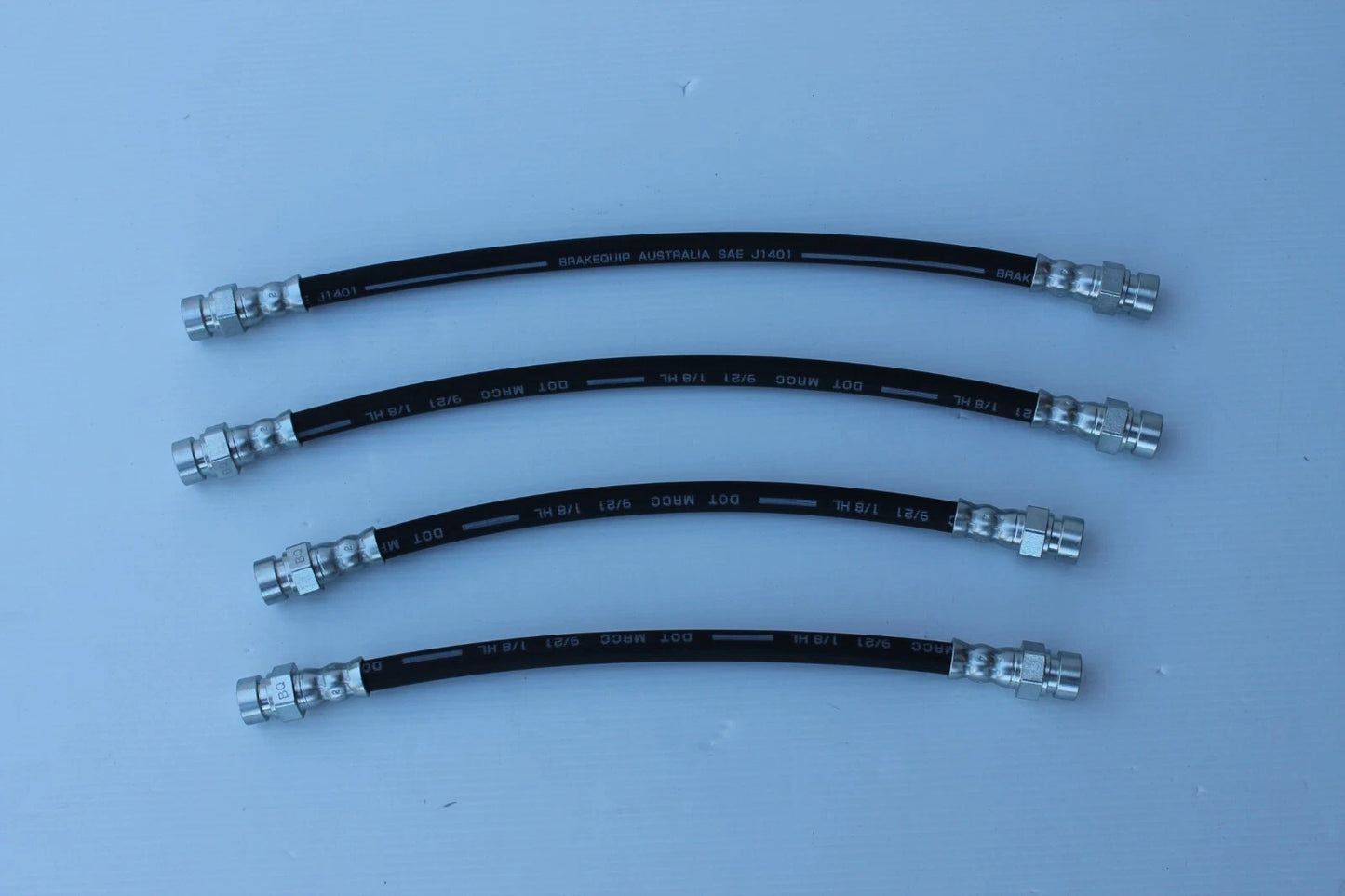 Brake Hose Set (4) for VW Beetle 1302cc Disc Front (8/70-12/72)