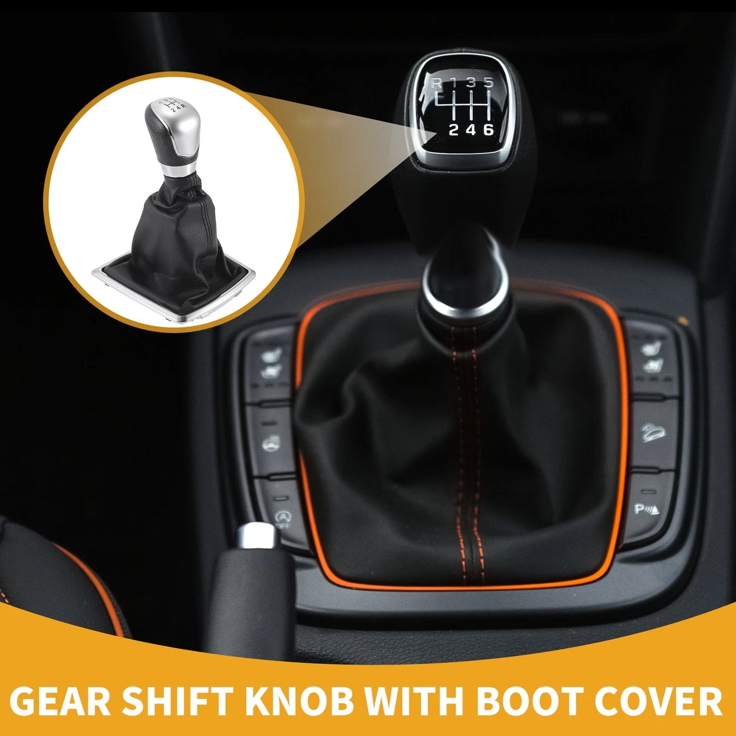 5 Speed Gear Shifter Knob & Cover for Ford MK2 (2005-2008)