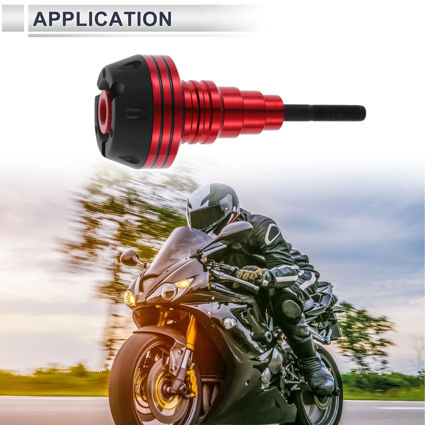 Slider Frame / 20mm Aluminum Alloy Plastic / Red for Motorcycle