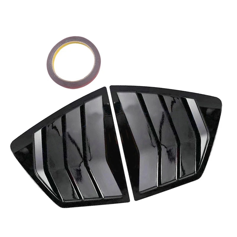 Gloss Black 1/4 Quarter Side Window Louver Cover for Honda Accord Sedan (2018-2023)