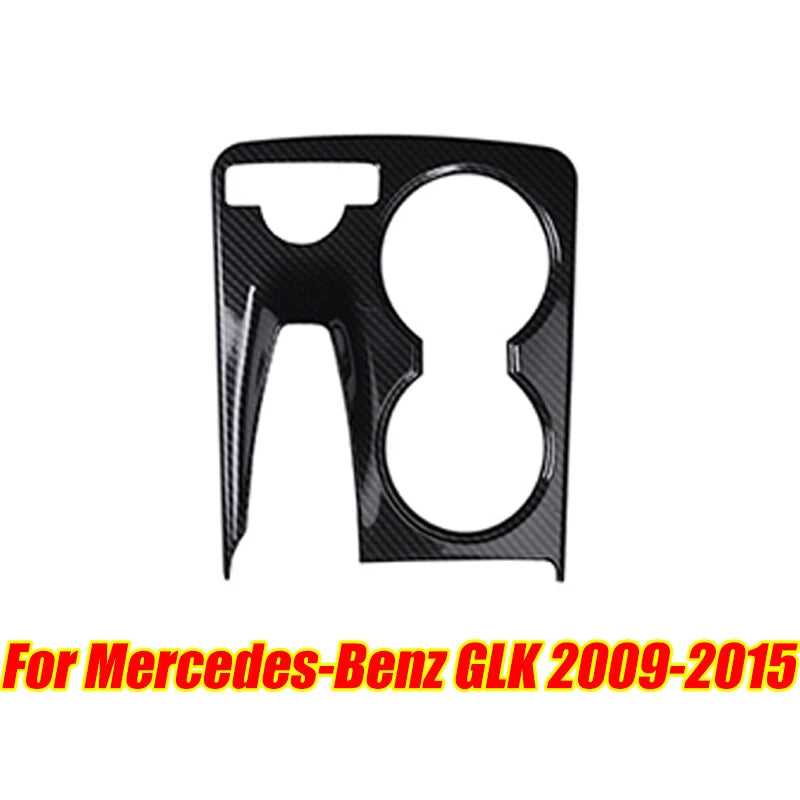 Carbon Fiber Cup Holder Panel Cover for Mercedes-Benz GLK (2009–2015)