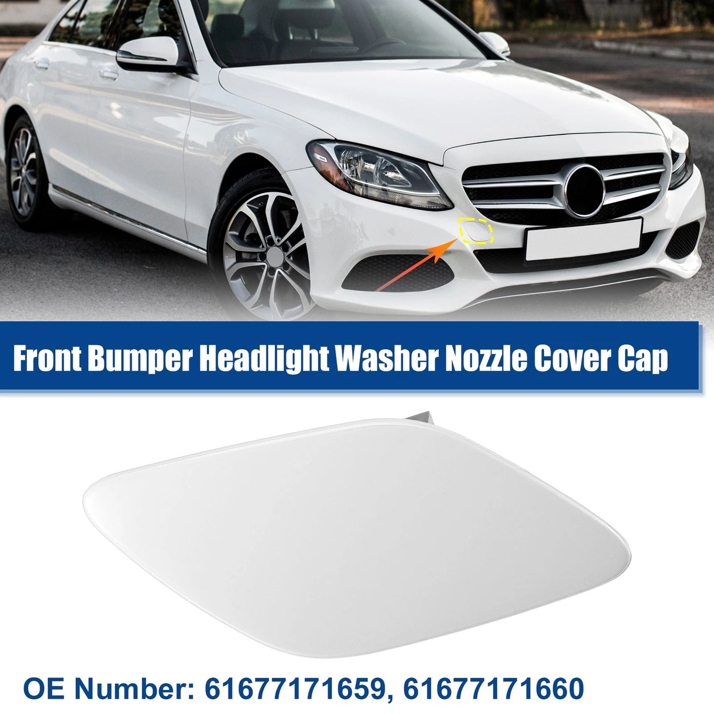 Front Right Headlight Washer Nozzle Cover for BMW 328i (2012-2015)