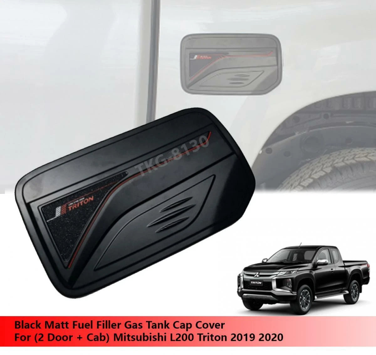 Gas Tank Fuel Filler Cap Cover for Mitsubishi Triton L200 (2019-2020)
