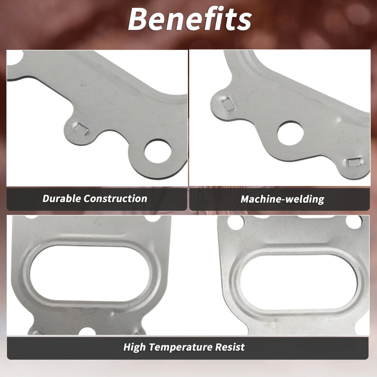 4 Pcs Exhaust Manifold Gasket for Mitsubishi Pajero (1999-2006)