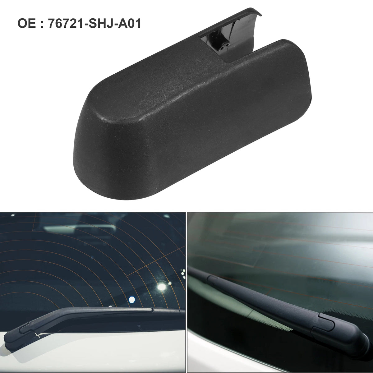 Rear Windshield Wiper Arm Nut Cover for Honda Odyssey (2018-2023) - Black