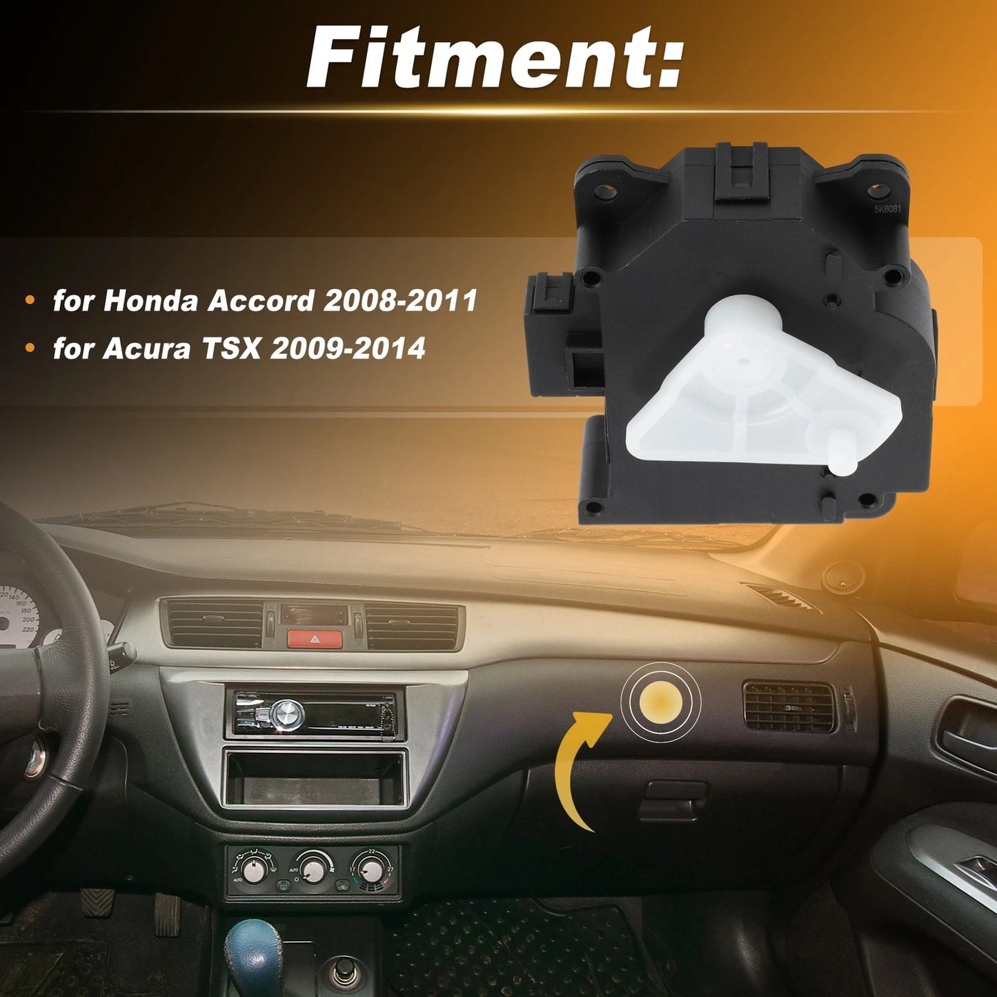 HVAC Heater Blend Door Actuator for Honda Accord (2008-2011)