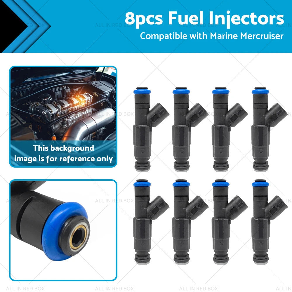 8 x Fuel Injectors for Mercruiser V8 MPI 5.7, 4.3, 5.0, 350 Mag