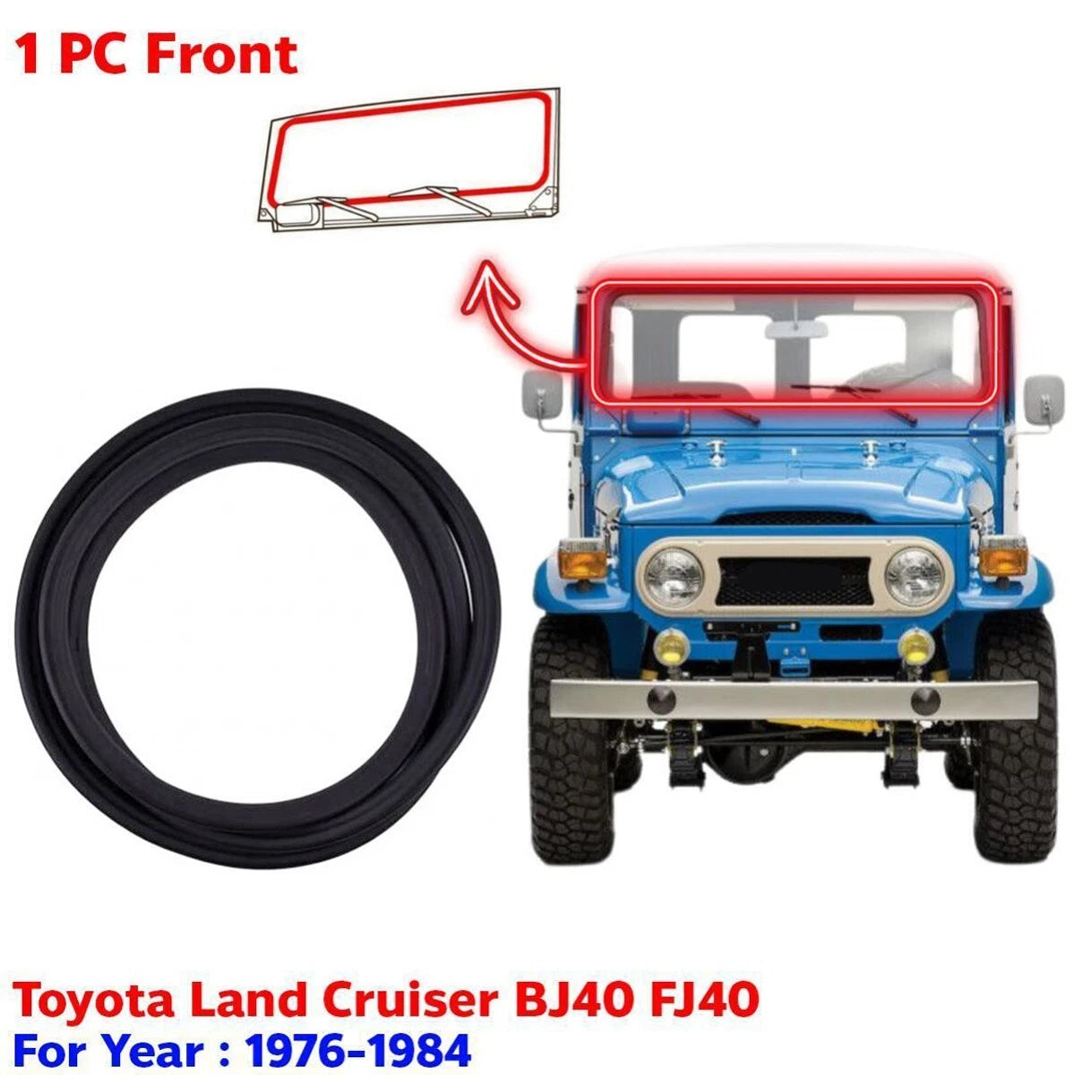 Windshield Weatherstrip Seal for Toyota Land Cruiser 40 Series (1960-1984)